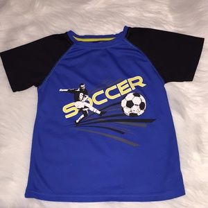 Beautiful Blue and Gold Soccer T-shirt